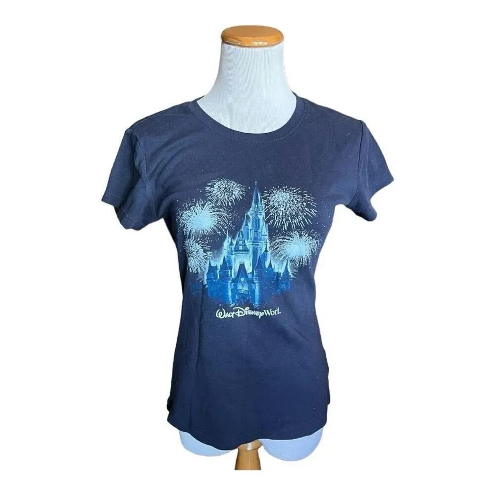Womens Disneyland Walt Disney World Magic Kingdom Graphic Tee Shirt - Sz L